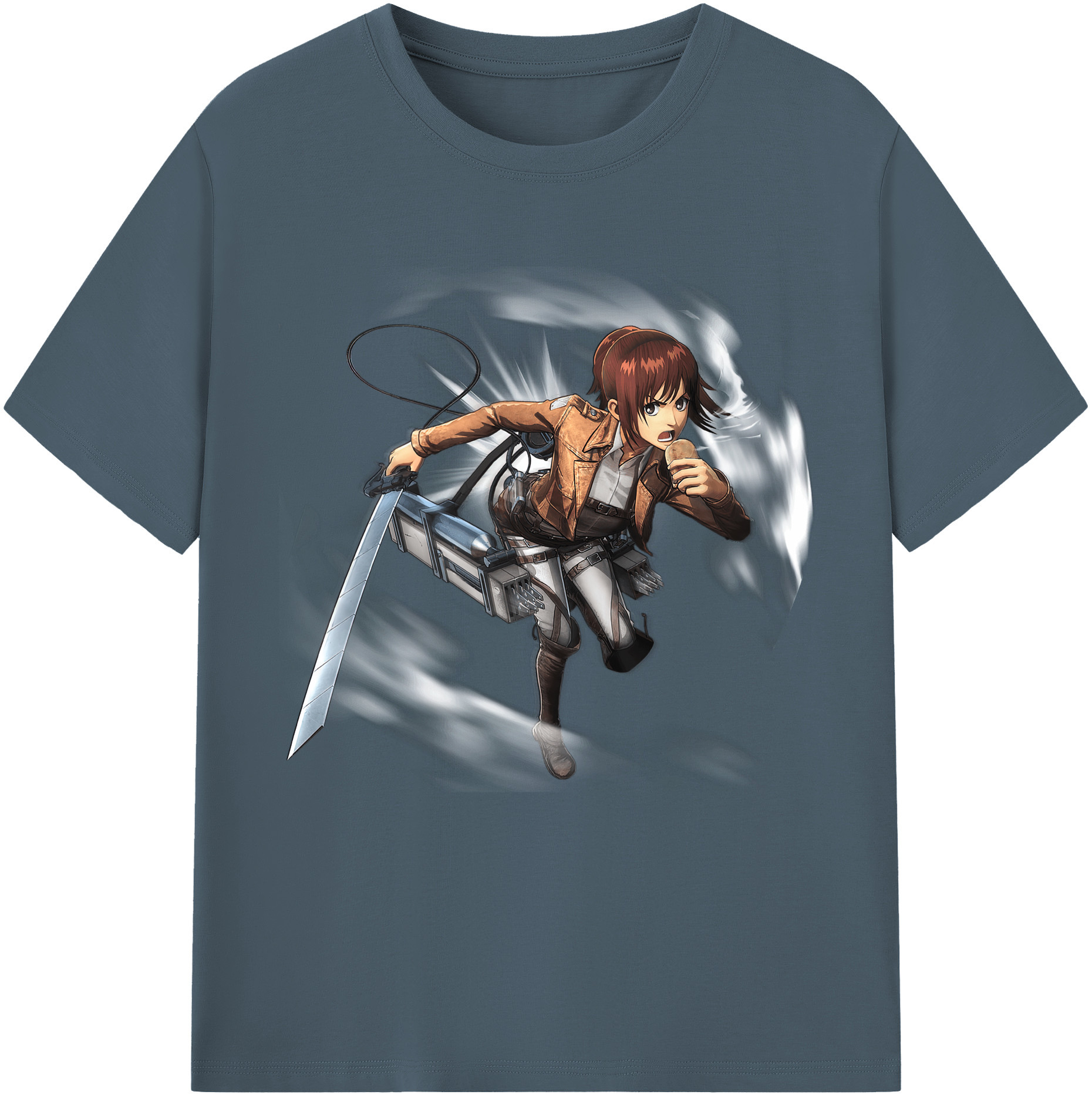 （画像用） 進撃の巨人 サシャ·ブラウス Attack on Titan Sasha Blaus 綿100％半袖Tシャツ（フロントプリント）